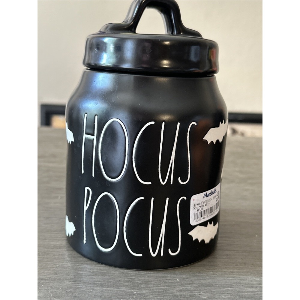 Rae Dunn Halloween "HOCUS POCUS" Black Canister